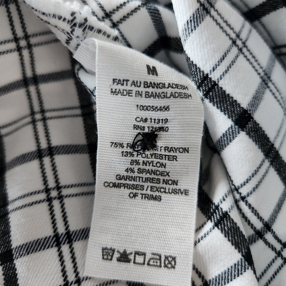 GARAGE Plaid Black and White Plaid jeans Size M - Picture 5 of 6
